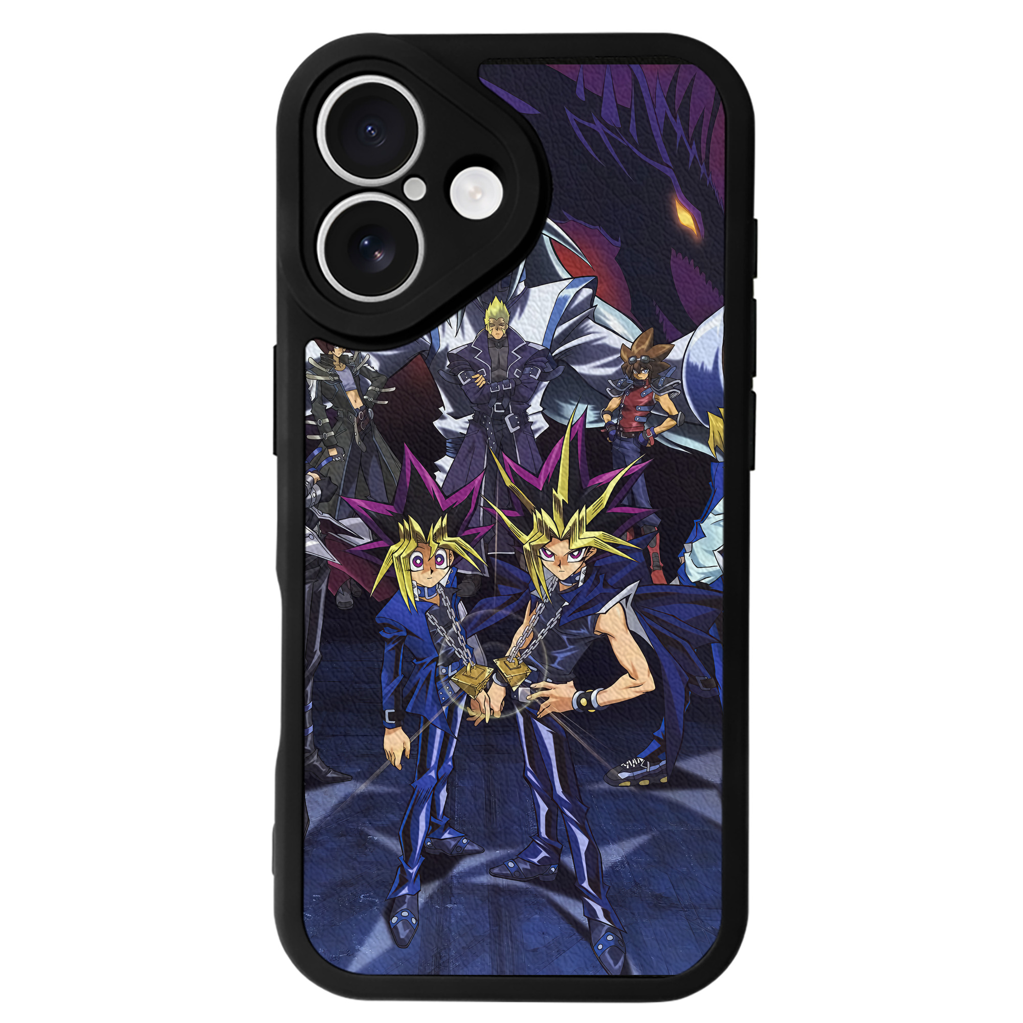 （画像用） 遊☆戯☆王 Yu-Gi-Oh! 【iPhone 16シリーズ対応】シリコンスマホケース（レザー調） 材質：シリコン